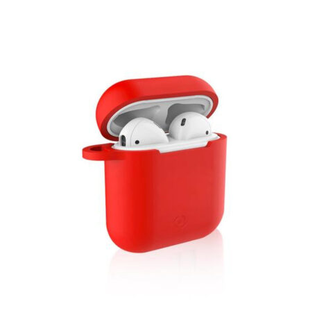 Προστατευτική Θήκη Celly AIRPODS 1/2 GEN Ακουστικά Κόκκινο Σιλικόνη Πλαστική ύλη