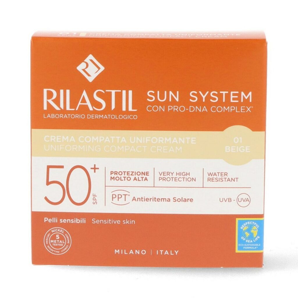 Συμπαγής Σκόνη Bronzers Rilastil Sun System Μπεζ Spf 50+ (10 g)