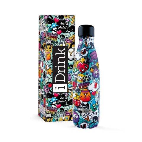 Θερμικό Μπουκάλι iTotal i-Drink Γκράφιτι Ανοξείδωτο ατσάλι 500 ml