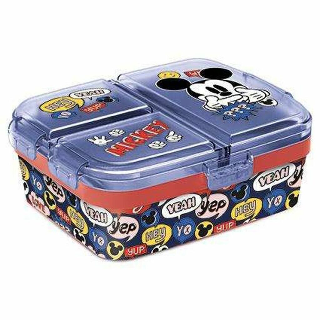 Κουτί Φαγητού με Θήκες Mickey Mouse 50199
