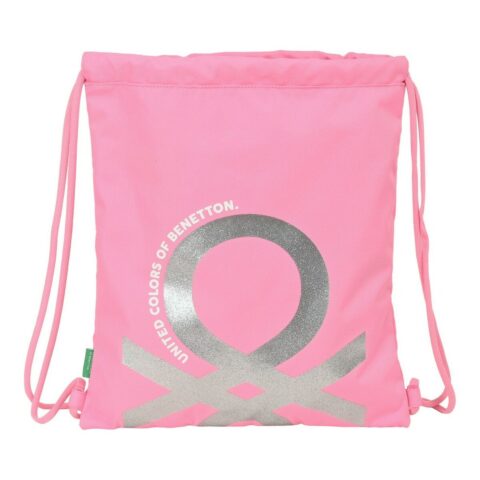 Σχολική Τσάντα με Σχοινιά Benetton Flamingo pink Ροζ (35 x 40 x 1 cm)
