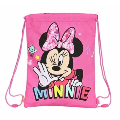 Σχολική Τσάντα με Σχοινιά Minnie Mouse (26 x 34 x 1 cm)