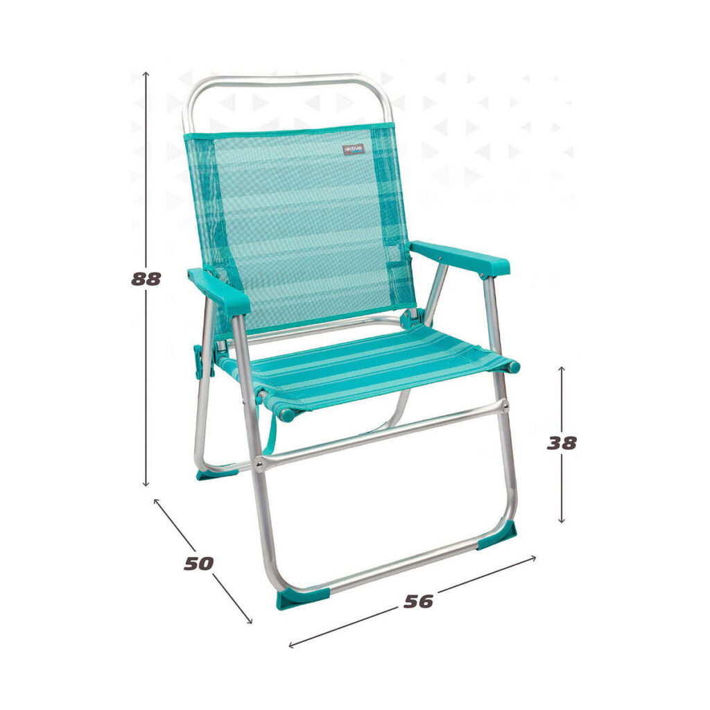 πτυσσόμενη καρέκλα Colorbaby Mediterran 56 x 50 x 88 cm Τυρκουάζ Λευκό