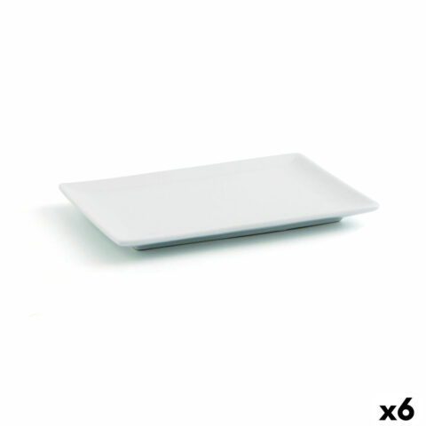 Δίσκος για σνακ Quid Gastro Fun Κεραμικά Λευκό x6