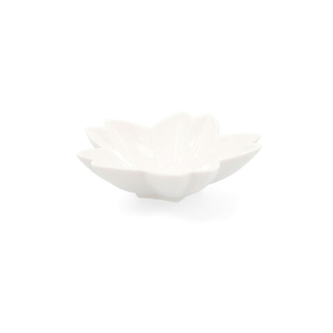 Δίσκος για σνακ Quid Select Λουλούδι Κεραμικά Λευκό (x6) (Pack 6x)
