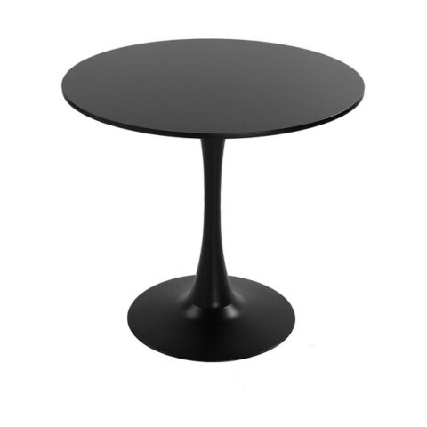 Τραπέζι Στρογγυλή Μαύρη Μέταλλο Ξύλο MDF (80 x 73 x 80 cm)