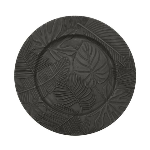 Ρηχό Πιάτο Versa Μαύρο Πλαστική ύλη 33 x 33 cm