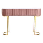 Κονσόλα DKD Home Decor Ροζ Χρυσό Μέταλλο Μάρμαρο 120 x 35 x 80 cm