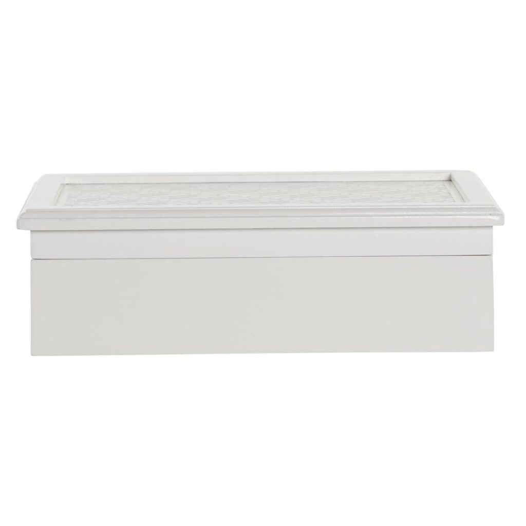 Κουτί για Ρολόγια DKD Home Decor 29 x 20 x 9 cm Κρυστάλλινο Λευκό Ανοιχτό Ροζ Ξύλο MDF