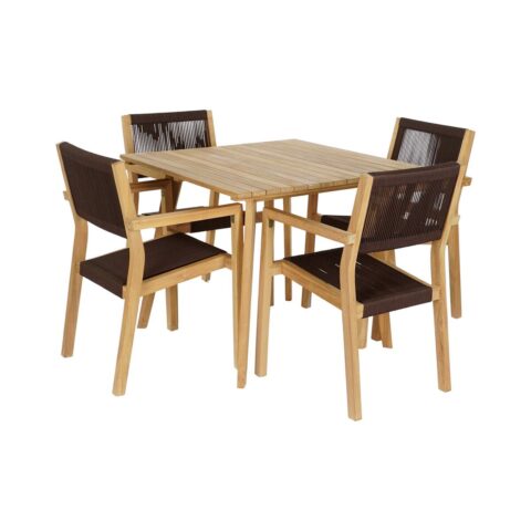 Σετ Τραπέζι με 4 Καρέκλες DKD Home Decor 90 x 90 x 75 cm