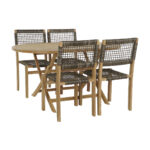 Σετ Τραπέζι με 4 Καρέκλες DKD Home Decor 90 cm 150 x 90 x 75 cm