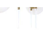 Φωτιστικό Οροφής DKD Home Decor 64 x 64 x 64 cm Κρυστάλλινο Χρυσό Μέταλλο Λευκό 50 W