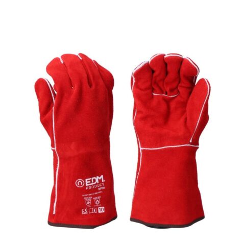 Γάντια Εργασίας EDM Συγκολλητές Κόκκινο βαμβάκι Δέρμα από Καστόρι Kevlar