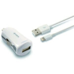 Φορτιστής USB για αυτοκίνητο + Καλώδιο Lightning MFi KSIX Apple-compatible 2.4 A