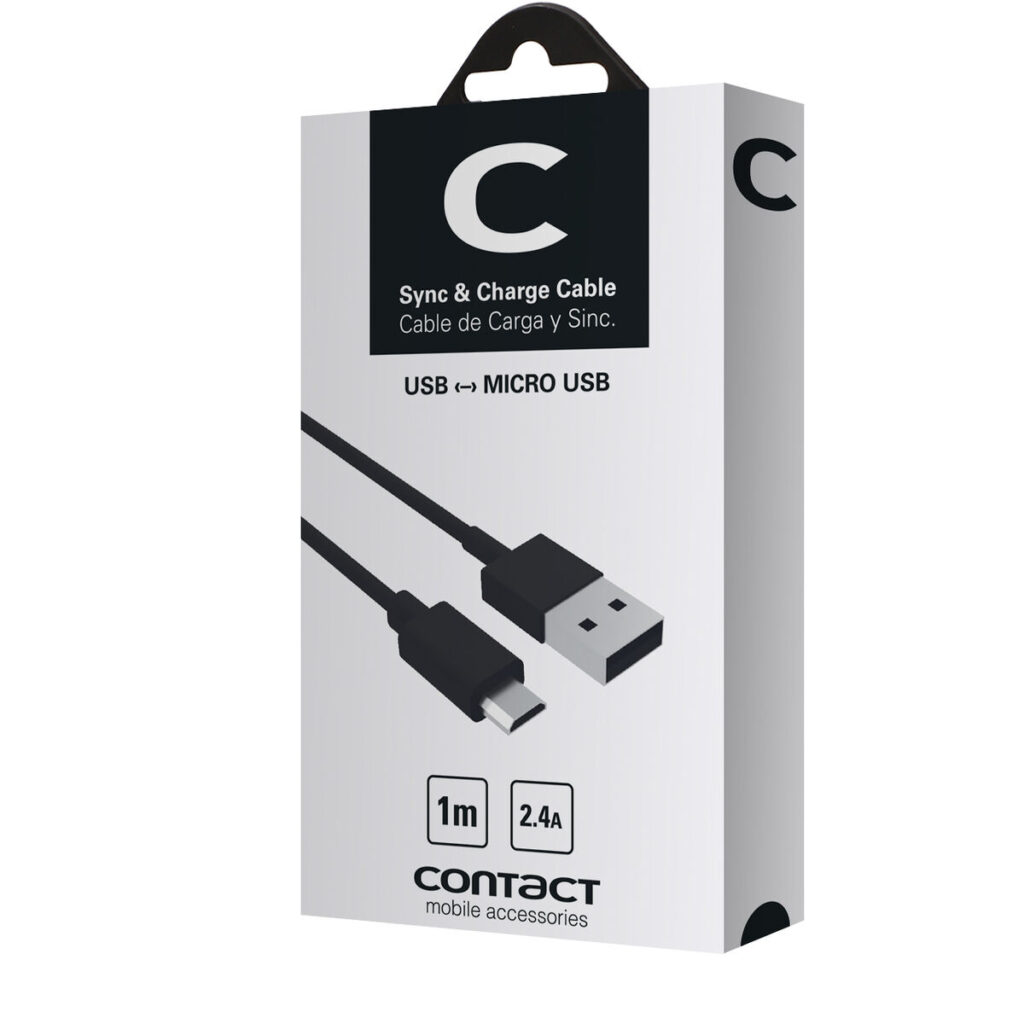 Καλώδιο USB σε Micro USB Contact 1 m Μαύρο