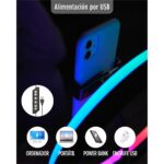 Επαναφορτιζόμενο Δαχτυλίδι Φωτός για Selfie KSIX Smartphone 12W