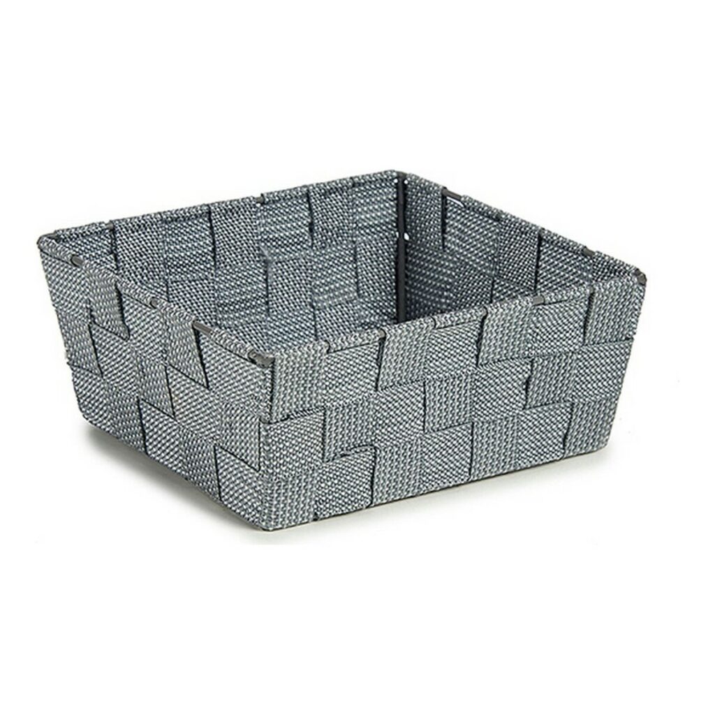 Καλάθι Πλεγμένο 18 x 8 x 21 cm Γκρι Ύφασμα