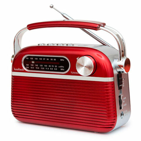 Φορητό ραδιόφωνο Bluetooth Kooltech Κόκκινο Vintage