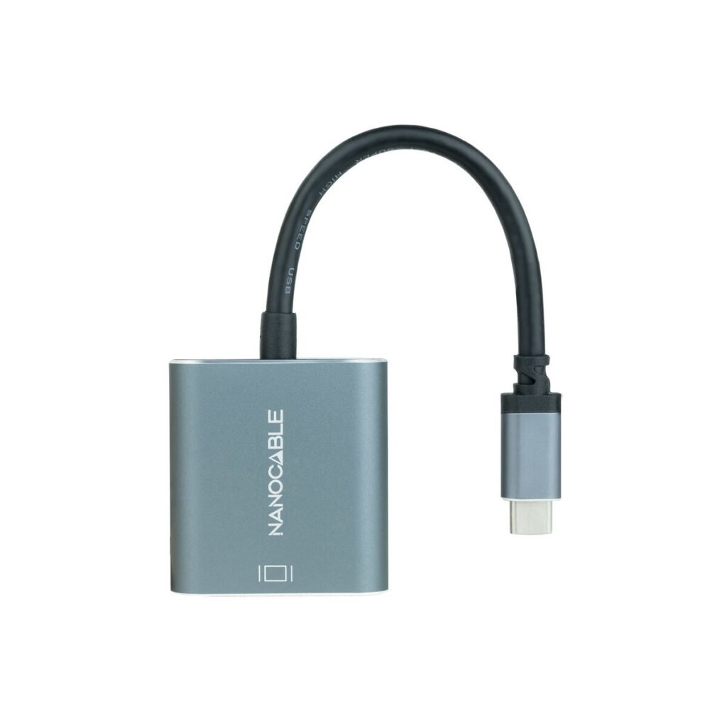 Αντάπτορας USB C σε DVI NANOCABLE 10.16.4103-G Γκρι 15 cm