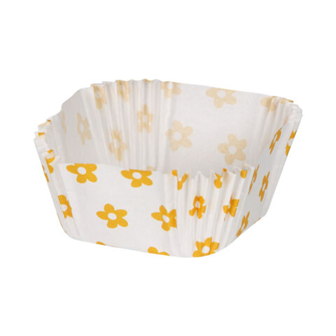 Καλούπια για Muffins Algon Κίτρινο Λουλούδι Αναλώσιμα 5 x 5 cm 24 Μονάδες