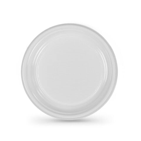 Σετ επαναχρησιμοποιήσιμων πιάτων Algon Στρόγγυλο Λευκό 17 x 17 x 2 cm Πλαστική ύλη 12 Μονάδες
