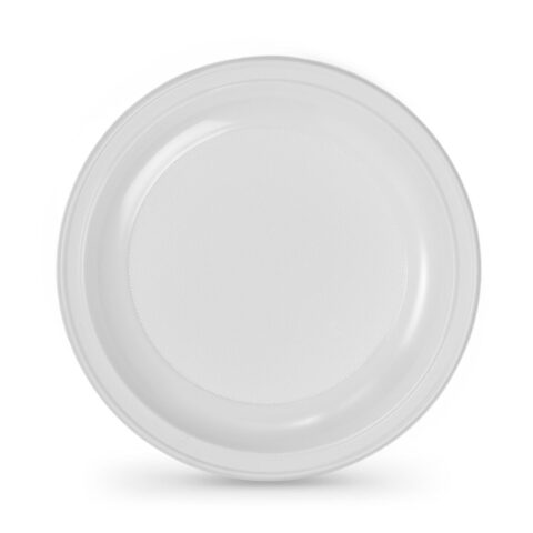 Σετ επαναχρησιμοποιήσιμων πιάτων Algon Στρόγγυλο Λευκό 22 x 22 x 1