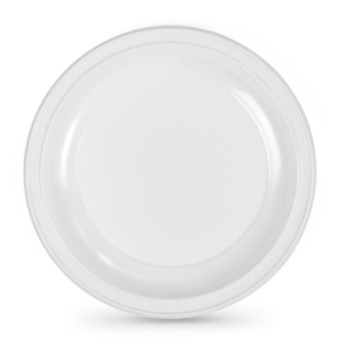 Σετ επαναχρησιμοποιήσιμων πιάτων Algon Στρόγγυλο Λευκό Πλαστική ύλη 25 cm 5 Μονάδες