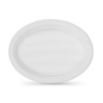 Σετ επαναχρησιμοποιήσιμων πιάτων Algon Λευκό 27 x 21 cm Πλαστική ύλη Οβάλ x6
