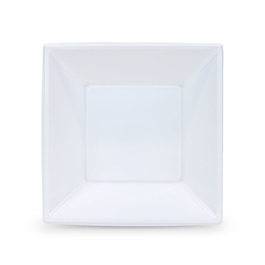 Σετ επαναχρησιμοποιήσιμων πιάτων Algon Τετράγωνο Λευκό Πλαστική ύλη 18 x 18 x 4 cm x6