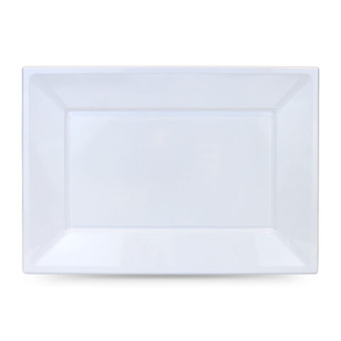 Σετ επαναχρησιμοποιήσιμων πιάτων Algon Ορθογώνιο Λευκό Πλαστική ύλη 33 x 23 cm 3 Μονάδες