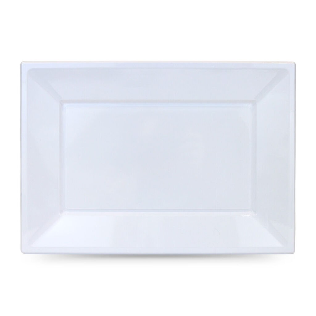 Σετ επαναχρησιμοποιήσιμων πιάτων Algon Ορθογώνιο Λευκό Πλαστική ύλη 33 x 23 cm 12 Μονάδες