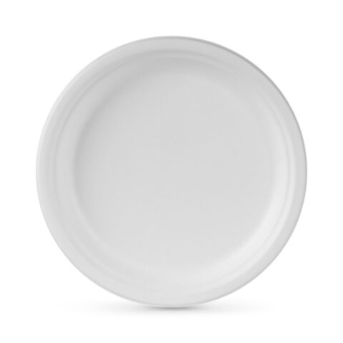 Σετ πιάτων Algon Στρόγγυλο Λευκό Ζαχαροκάλαμο Αναλώσιμα 25 cm 5 Μονάδες