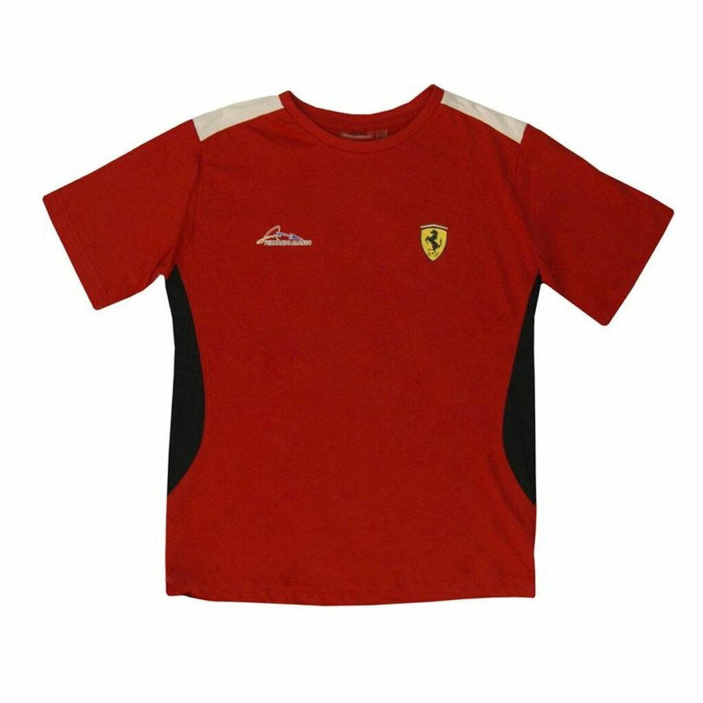 Παιδικό Μπλούζα με Κοντό Μανίκι Precisport  Ferrari  Κόκκινο (14 Ετών)