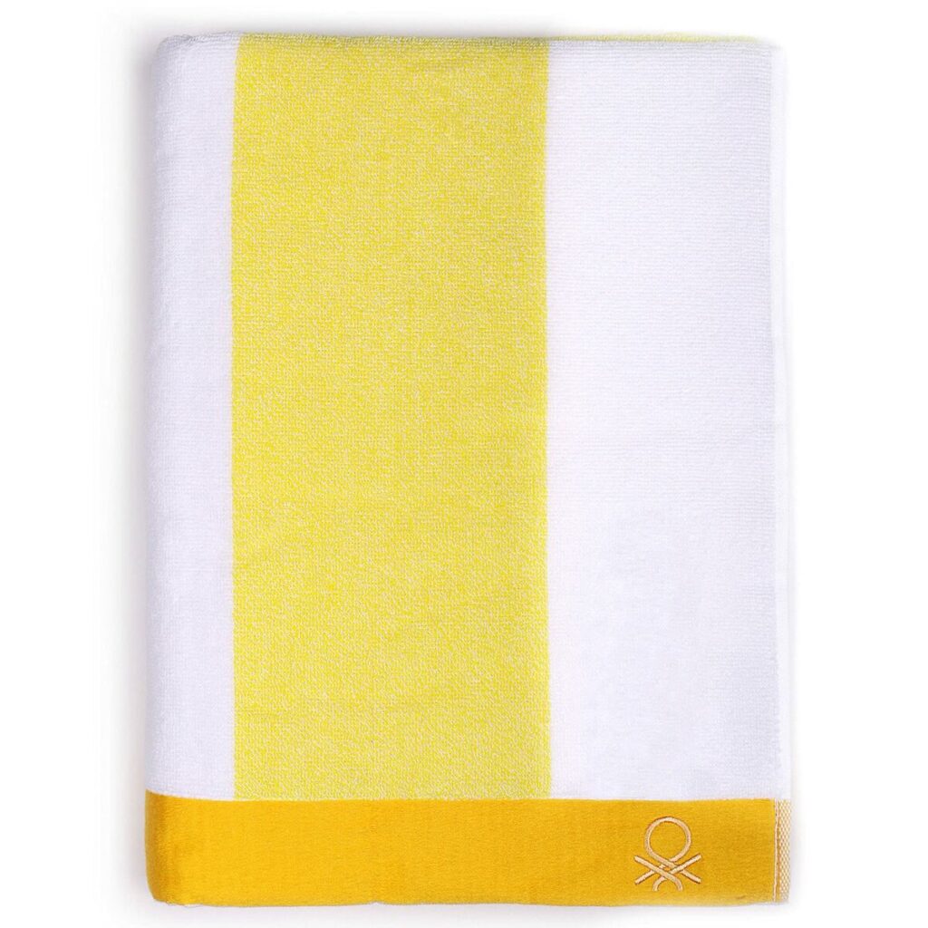 Πετσέτα θαλάσσης Benetton BE041 Κίτρινο 160 x 90 cm (90 x 160 cm)