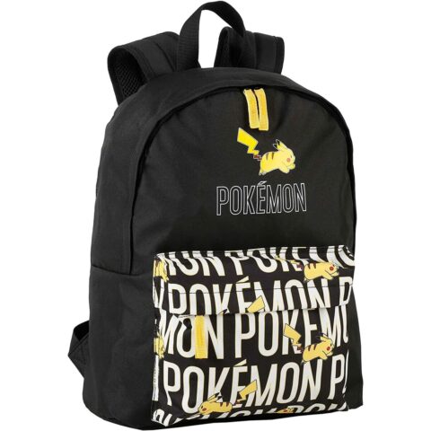 Σχολική Τσάντα Pokémon Pikachu Μαύρο Προσαρμόσιμο σε τρόλεϊ ακιδίων Θήκη για φορητούς υπολογιστές (μέχρι 15