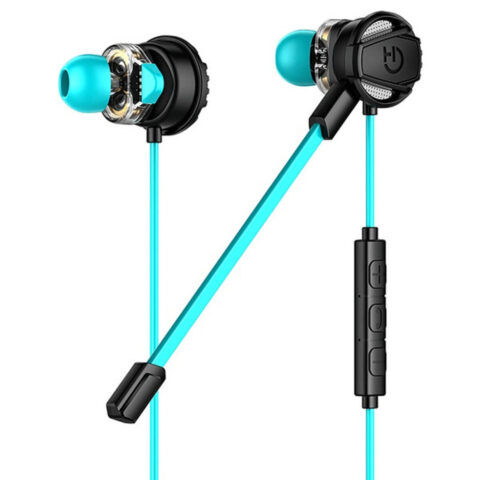 Ακουστικά με Μικρόφωνο για Gaming Hiditec GHE010002 (3.5 mm) Μαύρο Μπλε