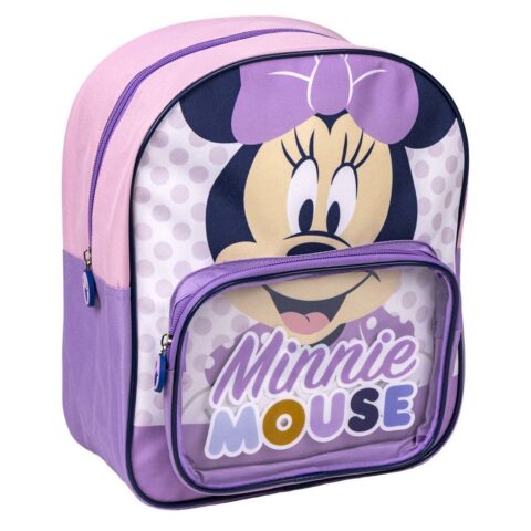 Σχολική Τσάντα Minnie Mouse Διαφανές Ροζ 25 x 30 x 12 cm