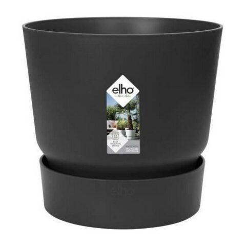 Βάζο Λουλουδιών Elho Greenville Μαύρο Πλαστική ύλη Στρογγυλή Στρόγγυλο Ø 30 cm Ø 29