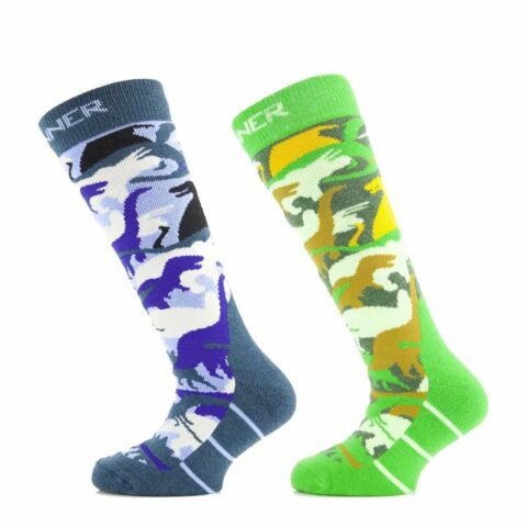Αθλητικές Κάλτσες Sinner Dino Μπλε Πράσινο Παιδικά x2 Σκι