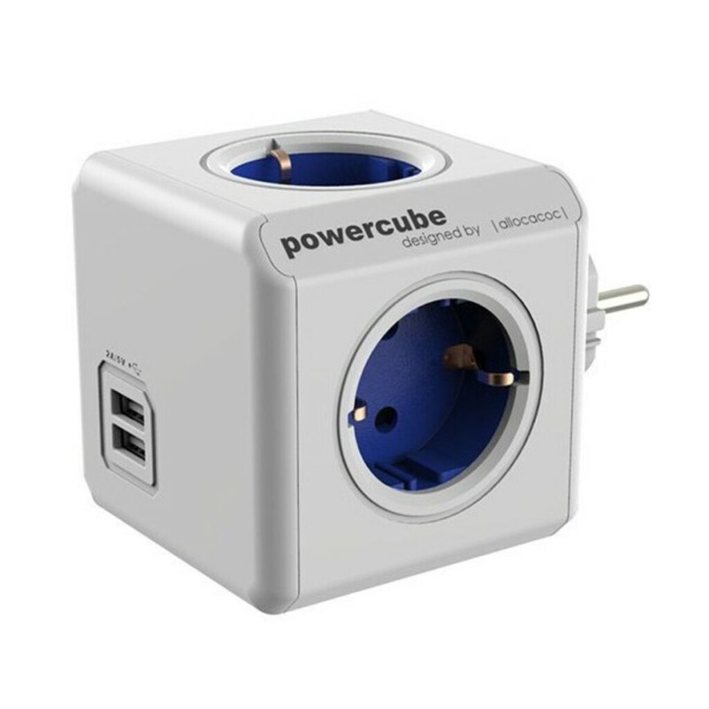 Πολύπριζο Kύβος Power Cube Allocacoc 1202BL/DEOUPC USB