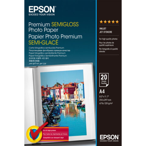 Γυαλιστερό Φωτογραφικό Χαρτί Epson Premium Semigloss Photo Paper 20 Φύλλα 251 g/m² A4