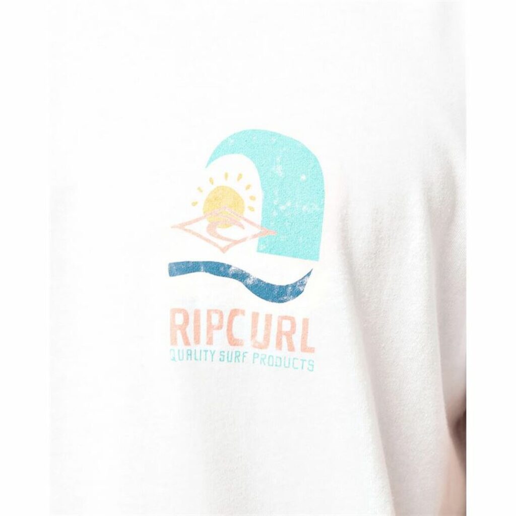 Ανδρική Μπλούζα με Κοντό Μανίκι Rip Curl Sport Print Λευκό