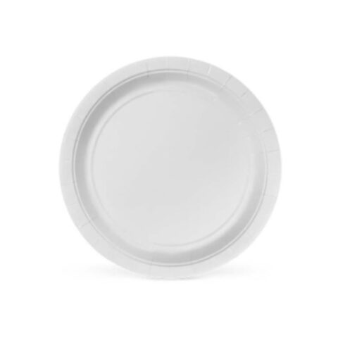 Σετ πιάτων Algon 20 cm Στρόγγυλο Λευκό Χαρτόνι Αναλώσιμα x10