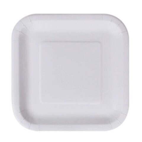 Σετ πιάτων Algon Τετράγωνο Λευκό Χαρτόνι Αναλώσιμα 26 cm 12 Μονάδες