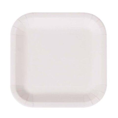 Σετ πιάτων Algon Τετράγωνο Λευκό Χαρτόνι Αναλώσιμα 26 cm 25 Μονάδες