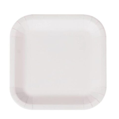 Σετ πιάτων Algon Λευκό Χαρτόνι Αναλώσιμα Τετράγωνο 26 cm 25 Μονάδες