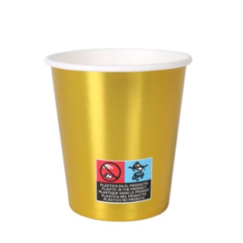 Σετ ποτηριών Algon Χρυσό Χαρτόνι Αναλώσιμα 200 ml