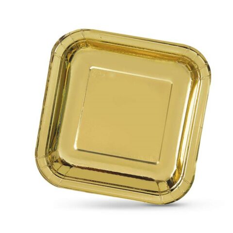 Σετ πιάτων Algon Χρυσό Χαρτόνι Αναλώσιμα 23 cm x10