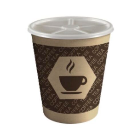 Ποτήρι με Kαπάκι Algon Καφές Χαρτόνι Αναλώσιμα 120 ml 12 Μονάδες