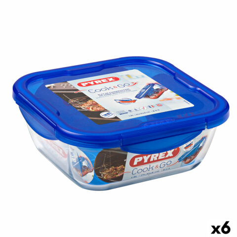 Ερμητικό Κουτί Γεύματος Pyrex Cook & go 21 x 21 x 9 cm Μπλε 1